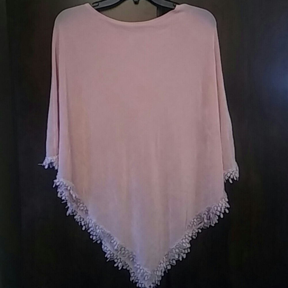 Light Pink Women's Poncho